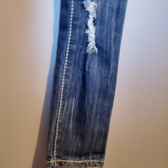 Almost Famous Ripped Denim Skinny Jeans - Size 3 - Picture 7 of 12
